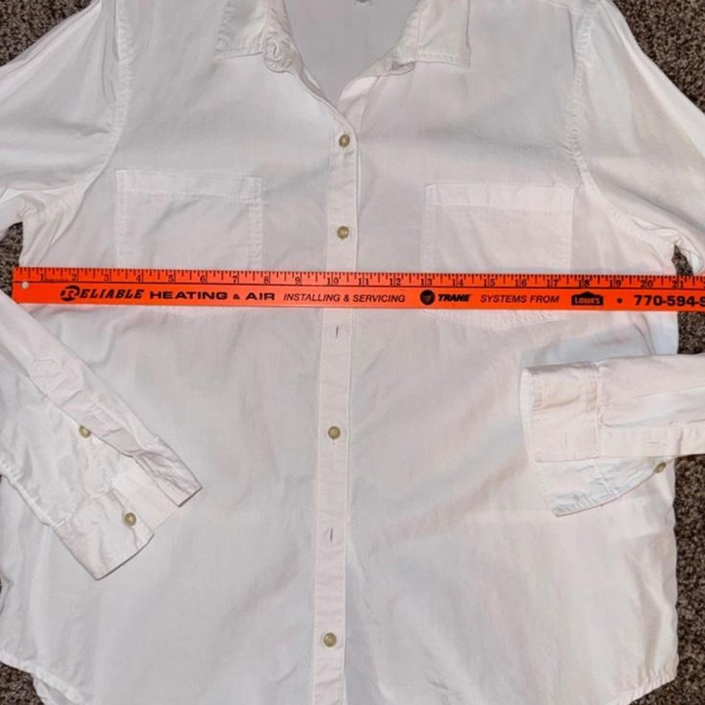 White Lucky Brand button up lyocell shirt size L - Picture 6 of 7